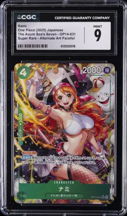 2025 ONE PIECE JPN THE AZURE SEA'S SEVEN SUPER RARE ALT ART NAMI CGC 9 - Image 1