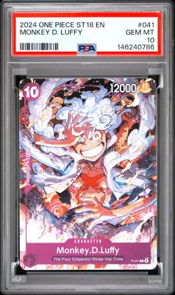 2024 ONE PIECE STARTER DECK ST18-PURPLE MONKEY D. LUFFY MONKEY D. LUFFY PSA 10 - Image 1