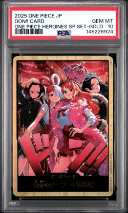 2025 ONE PIECE JAPANESE ONE PIECE HEROINES SPECIAL SET GOLD DON!! CARD PSA 10 - Image 1