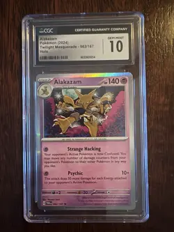 Alakazam Holo Pokemon Twilight Masquerade CGC Gem Mint 10 082/167 - Image 1