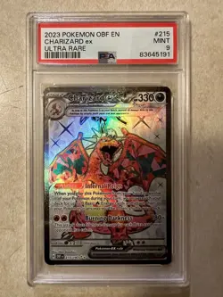 2021 Pokemon SV03 Obsidian Flames Charizard EX Ultra Rare 215/197 #215 PSA 9 - Image 1