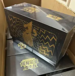 Sparkling Energy ETB(Pikachu) Pokemon Chinese Sealed Gift Box CS4.1C Black Gold - Image 1