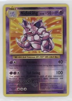 Nidoking Reverse Foil Pokemon XY Evolutions 20th Anniversary #45 - Image 1