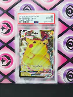 Pokemon SWSH Vivid Voltage Pikachu VMAX 044 Full Art PSA 10 GEM MINT Ships Fast! - Image 1