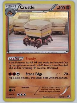 Crustle 85/149 Pokemon - Holo Black and White Boundaries Crossed MP - Image 1