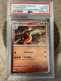 2024 POKEMON MEW EN-151 CHARIZARD EX SUPER-PREMIUM COLLECTION CHARMELEON PSA 10 - Image 1