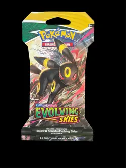 POKEMON EVOLVING SKIES SLEEVED BOOSTER PACK - UMBREON ART - - Image 1