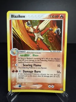 Pokemon TCG Blaziken 1/106 Holo Rare EX Emerald **Holo Swirl - Image 1