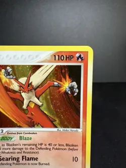 Pokemon TCG Blaziken 1/106 Holo Rare EX Emerald **Holo Swirl - Image 3