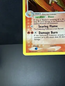 Pokemon TCG Blaziken 1/106 Holo Rare EX Emerald **Holo Swirl - Image 5