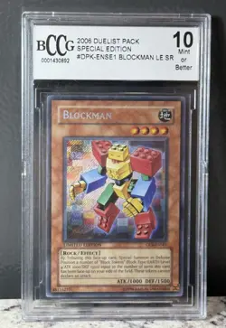 Z315 Yugioh! Blockman - DPK-ENSE1 - Secret Rare - Limited Edition - BCCG 10 - Image 1