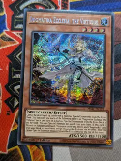Dogmatika Ecclesia, The Virtuous MP21-EN101 Secret Rare 1st Ed YuGiOh TCG NM - Image 1