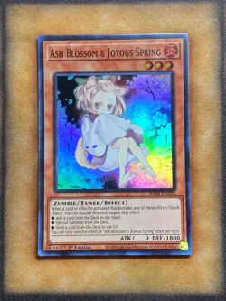 Yugioh Ash Blossom & Joyous Spring RA04-EN025 Super Rare Alt Art 1st Ed NM - Image 1