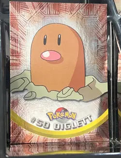 Pokemon TV Animation Series 1 #50 Diglett- FOIL Topps Nintendo Card - Image 1