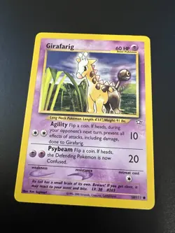 Girafarig 58/111 Neo Genesis Unlimited 2000 Pokemon Card Common NM - Image 1