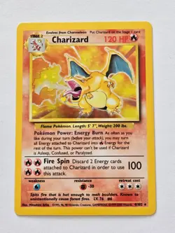 Charizard 4/102 Base Set Holo Pokemon Card WOTC 1999-2000 4th Print - Excellent - Image 1