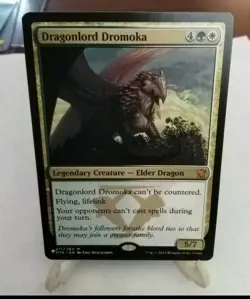 MTG Dragonlord Dromoka Card Dragons of Tarkir Set, NM Condition - Image 1