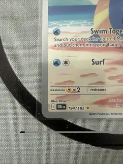 Pokemon TCG Misty's Lapras Destined Rivals Illustration Rare 194/182 TCG Card - Image 2