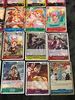 ! One Piece lot of 30 Cards. OP Rares-SR, McDonald Promo, Leader, Mixed-Lang. - Image 5