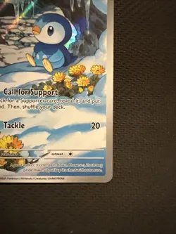 Pokemon TCG Piplup 098/094 – Phantasmal Flames – Illustration Rare Pokemon Card - Image 4