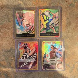 Bandai One Piece Card Game 4-Card Lot Japanese Foil Alt Art DON!! Nami Luffy - Image 1