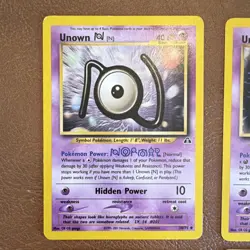 Pokemon Neo Destiny Unown Lot (6 Cards) Wizards of the Coast Basic English 2001 - Image 2