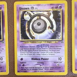 Pokemon Neo Destiny Unown Lot (6 Cards) Wizards of the Coast Basic English 2001 - Image 3
