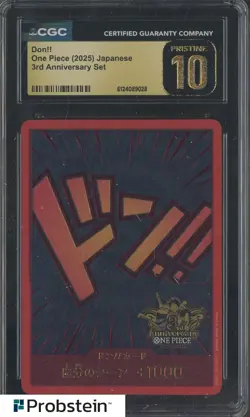 2025 One Piece Japanese Don!! Card 3rd Anniversary Set CGC 10 PRISTINE - Image 1