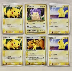 Pokemon Cards Pikachu Raichu Bulk Lot 6-Card Set - Image 1