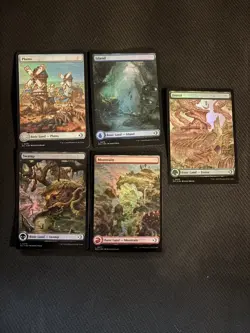 MTG - Lorwyn Eclipsed - Full Art FOIL land lot - 5 cards - Image 1