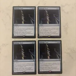 Magic the Gathering MTG Midnight Clock Play Set Of 4 Cards - Image 1