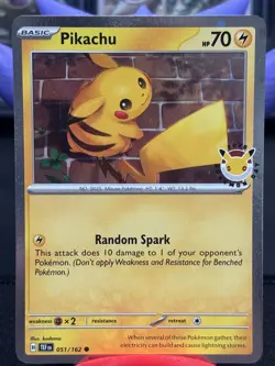 Pikachu 30th Celebration Promo. Black Star Pokemon Card - NEAR MINT - Image 1