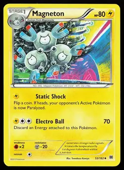 Magneton 53/162 Uncommon BREAKthrough Tomokazu Komiya Pokemon Card - Image 1