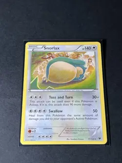 Pokemon TCG Snorlax Fates Collide Card 77/124 Regular Rare *LP Read Description* - Image 2