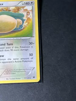 Pokemon TCG Snorlax Fates Collide Card 77/124 Regular Rare *LP Read Description* - Image 4