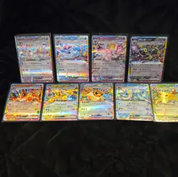 Nintendo Pokemon TCG Japanese Holo Eevee Evolutions 9-Card Lot - Image 1