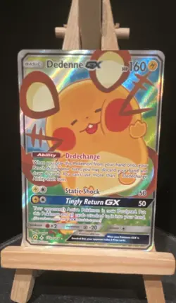 Pokemon Dedenne GX 195A/214 Alternate Art Holo Promo Card English - Image 1