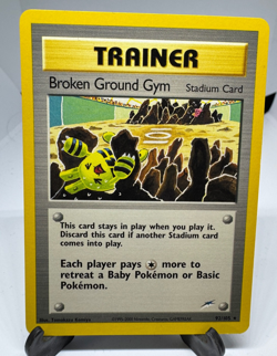 Vintage Pokemon Card Broken Ground Gym Trainer Neo Destiny - Image 1