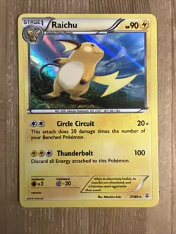 Raichu 27/83 Holo Rare Pokemon Generations Card TCG 2016 MP - Image 1