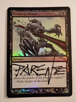 Magic The Gathering - 1x Signed Foil Barter in Blood (mtg) Mirrodin - Image 1