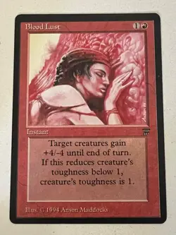 Magic the Gathering MTG Legends Blood Lust NM- (Beta Bob) - Image 1