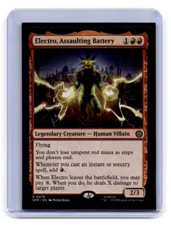 MTG Marvel's Spider-Man R 0076 Electro, Assaulting Battery Normal Nm - Image 1