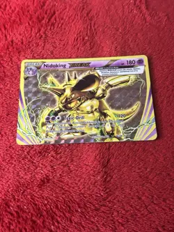 Nidoking BREAK 46/108 Evolutions Holo Pokemon Card Played - Image 1