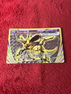 Nidoking BREAK 46/108 Evolutions Holo Pokemon Card Played - Image 4