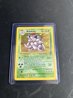 Pokemon TCG Nidoking Card 11/130 Base Set 2 Holo Rare - Image 1