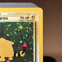 Pokemon Card Ampharos 01/64 Neo Revelation Holo LP - Image 3
