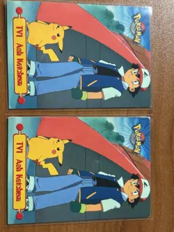 1999 Topps Pokemon TV Animation Series 1 Ash Ketchum #TV1 - Non-Foil - BL (2) - Image 1