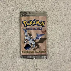 Pokemon Fossil 1st Editon Booster Pack Unweighed & Sealed Aerodactyl 4702771060714 - Image 1