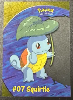 Squirtle #07 PC4 Clear TOPPS 1999 TV Animation Blue Logo acryllic Pokemon - Image 1