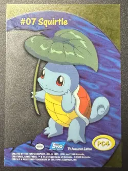 Squirtle #07 PC4 Clear TOPPS 1999 TV Animation Blue Logo acryllic Pokemon - Image 2